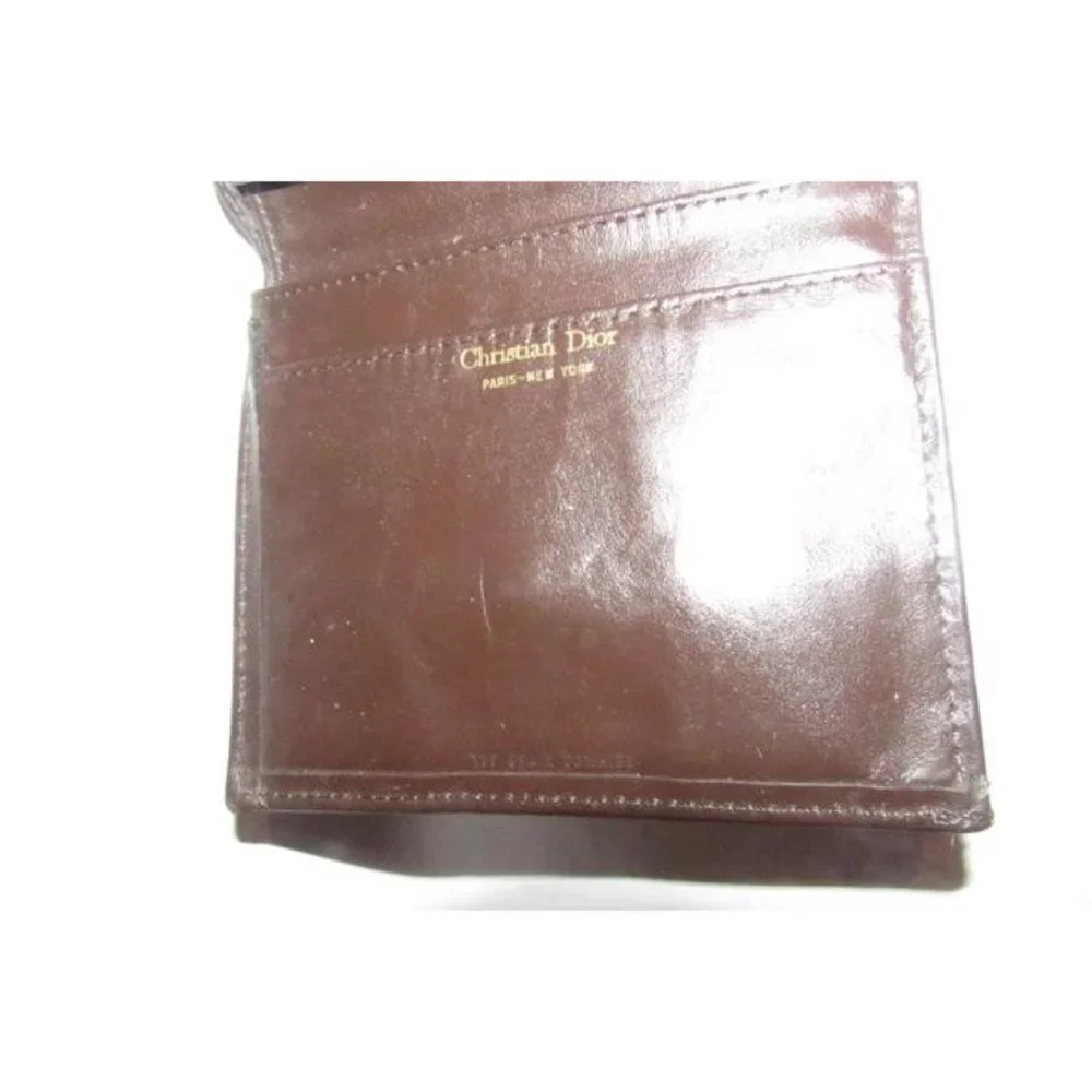 Christian Dior Brown Trotter Print Vintage Wallet and Coin Purse